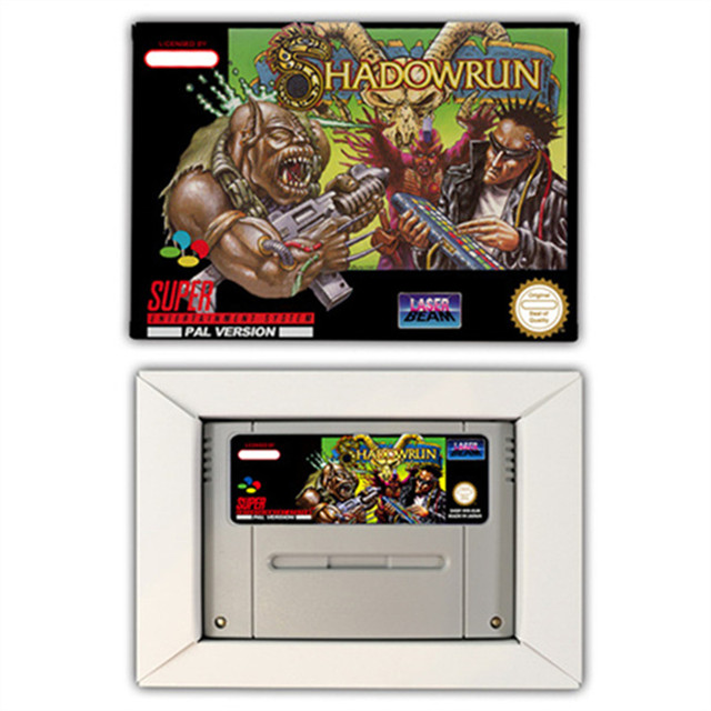 RPG Game for Shadowrun - Game Cartridge with Box for EUR PAL